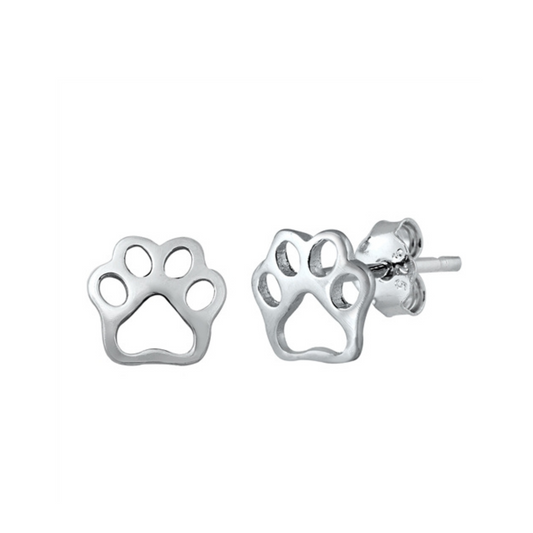 E-30 Cutout Paw Print Earrings