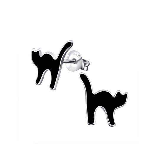 E-102 Black Cat Earrings