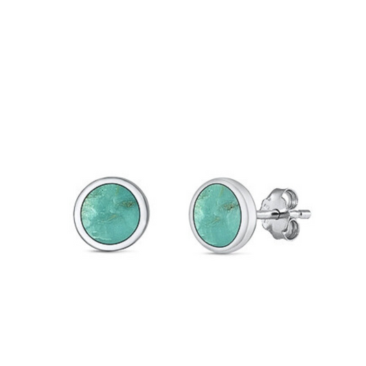 E-103 Turquoise Stud Earrings