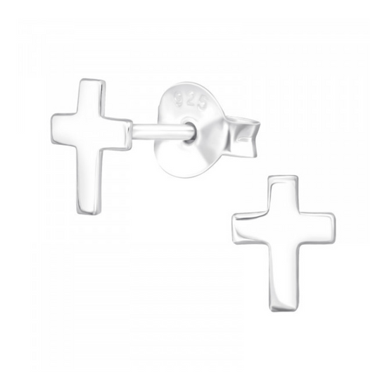 E-116 Tiny Cross Earrings