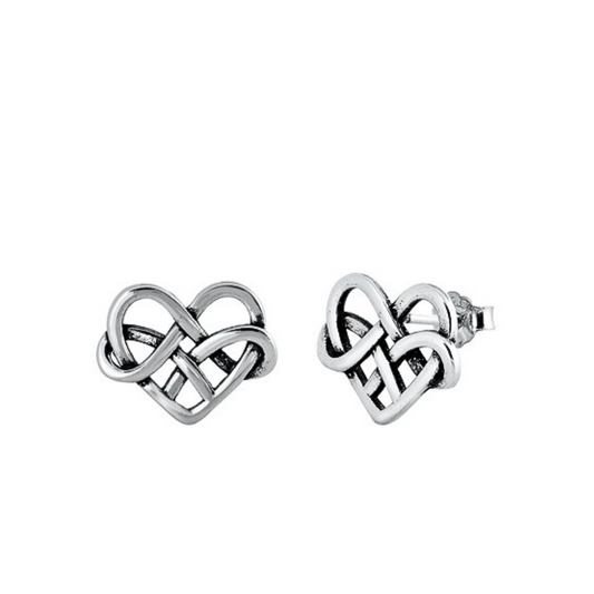 E-43 Celtic Heart Knot Earrings