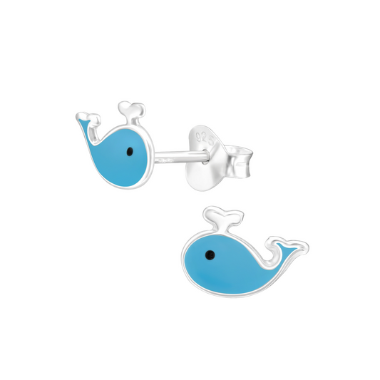 E-88 Blue Whale Earrings