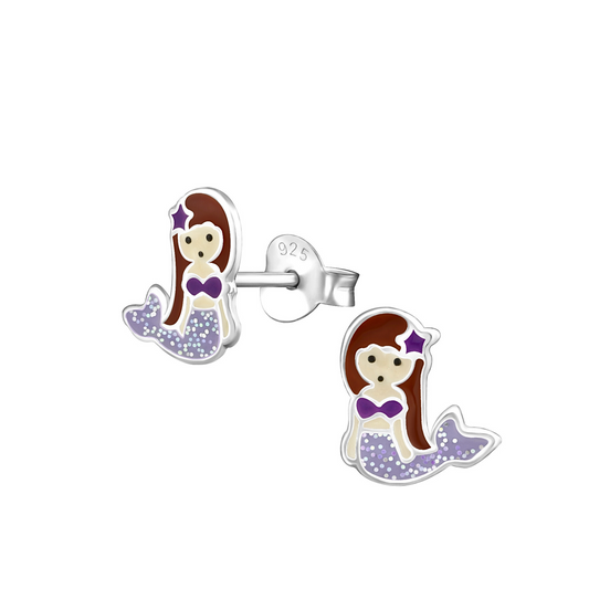 E-92 Brunette Mermaid Earrings