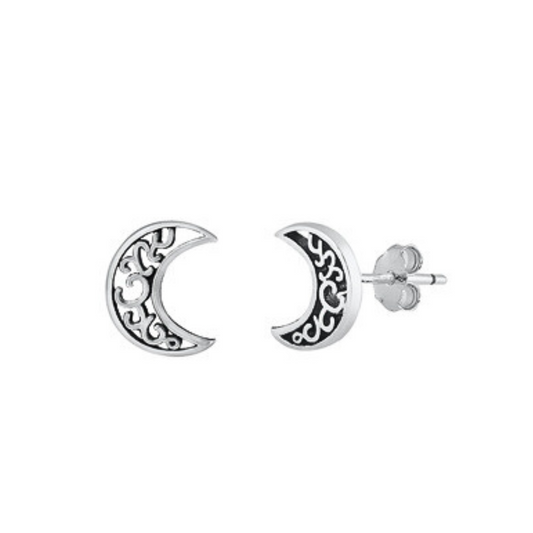 E-14 Crescent Moon Earrings