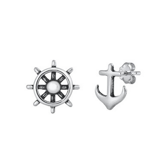 E-5 Helm and Anchor Earrings