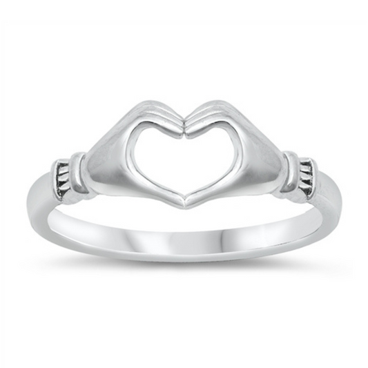 R-100 Heart Hands Ring