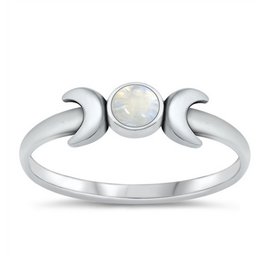 R-105 Moon with Moonstone Ring