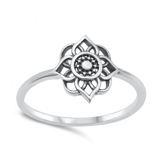 R-12 Mandala Lotus Ring