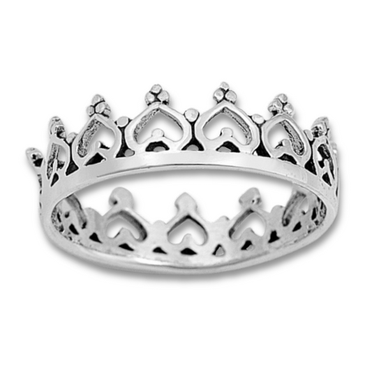 R-57 Heart Crown Ring